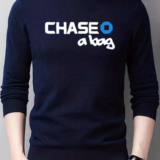 Men's Knit Crew Neck Sweater for Fall Winter