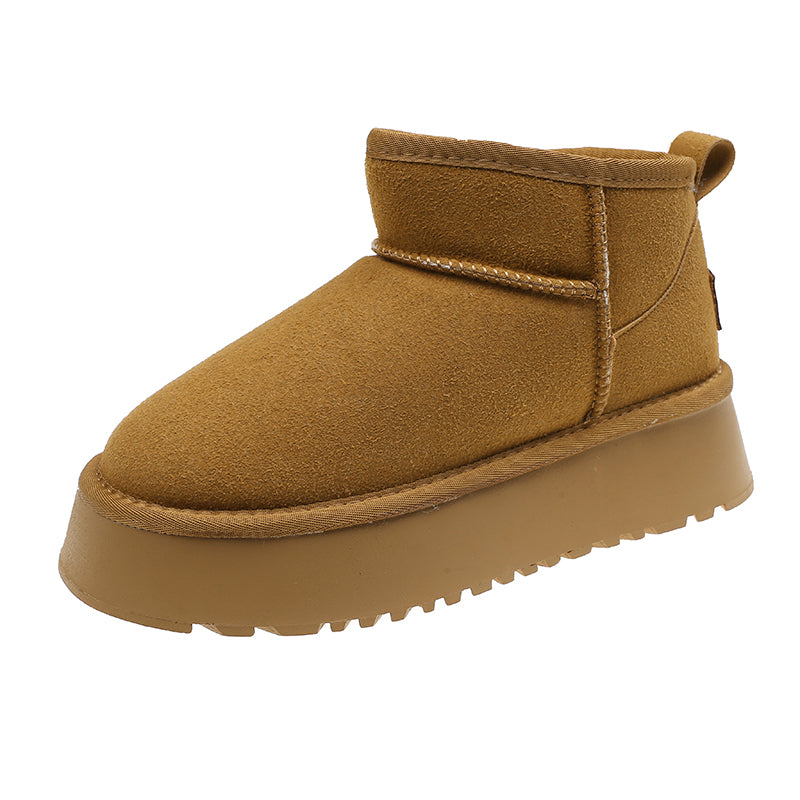 Winter Thermal Insulated Snow Shoes Platform Suede Boots