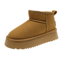 Winter Thermal Insulated Snow Shoes Platform Suede Boots