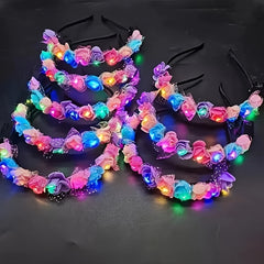 Luminous Flower Wreath Headgear for Party & Birthday