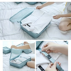 6pcs Travel Clothes Storage Bag Drawstring Organizer Set