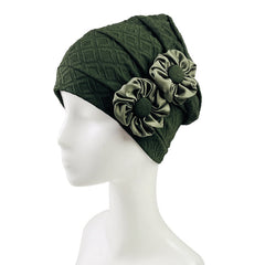 Floral Head Wrap Caps Women Hats Stretchy Flower Hats