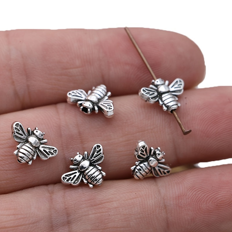 20Pcs Golden Bee Spacer Beads Jewelry Making Bracelet Necklace