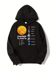 Universe Planets Print Boys Sweatshirt Long Sleeve Crew Neck Tops Kids Clothing