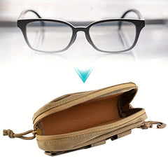 Outdoor Waterproof Sunglasses Case Shock Absorption Zipper Bag