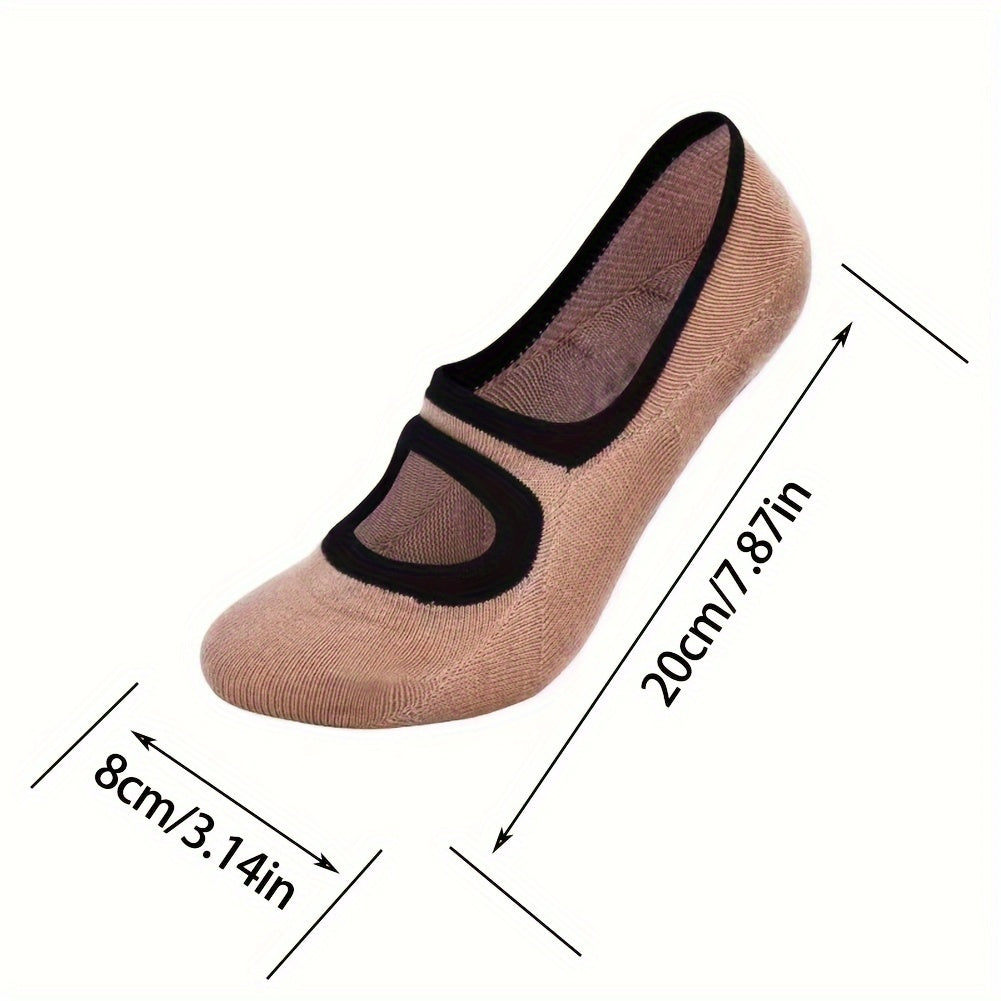 3 Pairs Women's Anti-Slip Yoga Socks Soft Comfortable Ballet Sports Socks