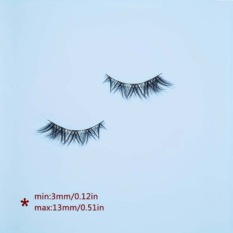 7 Pairs 13mm Wispy Cat Eye Lashes Crisscross Manga Lashes Japanese Style Cosplay