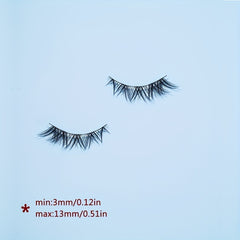 7 Pairs 13mm Wispy Cat Eye Lashes Crisscross Manga Lashes Japanese Style Cosplay