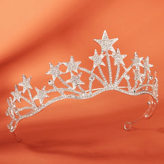 Star Headband Rhinestone Star Crown Bridal Princess Headpiece