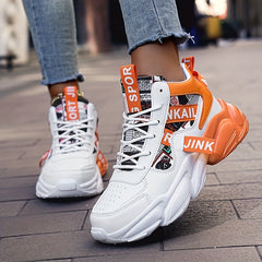Women's Warm Non-Slip Sneakers Lace Up Thick Bottom Sport Shoes