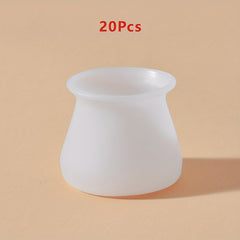 20pcs Gray Table & Chair Leg Covers Anti-slip Protection Silent Stool Leg Covers
