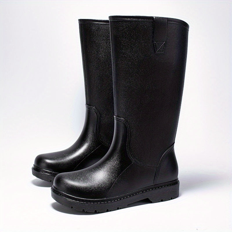 Men's High Top Rain Boots Waterproof Non slip Galoshes