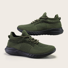 Men's Mesh Running Sneakers Lace-Up Shoes