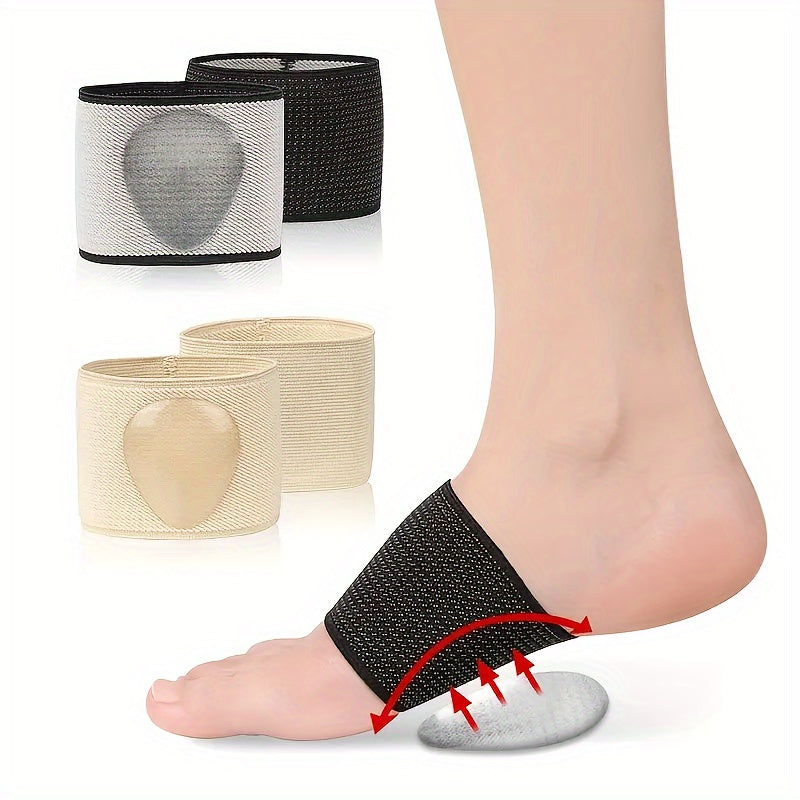 Copper Arch Support & Plantar Fasciitis Relief Bands with Gel Pads