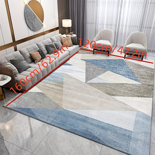 Modern Light Stitching Pattern Crystal Velvet Rug Indoor And Outdoor Mat