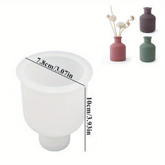 DIY Cement Flower Vase Silicone Mold Insertion Candle Holder Gypsum Mold