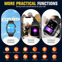 1.96'' Full Touch Screen Smart Watch Fitness Tracker with Voice Assistant