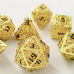 7pcs Hollow Copper Dice For Entertainment Fun Game Dice
