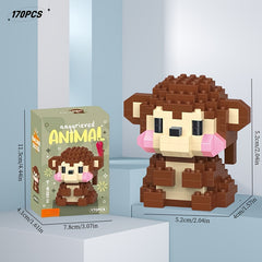12pcs Animal Building Blocks Set Small Particle Building Block
