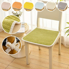 Stripe Pattern Chair Cushion Minimalist Style Four Seasons Corduroy Fabric