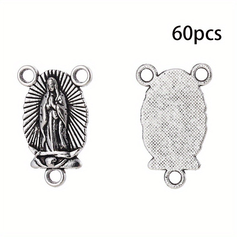 60pcs Religious Figure Pattern Hangings Jewelry Connectors