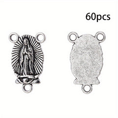 60pcs Religious Figure Pattern Hangings Jewelry Connectors