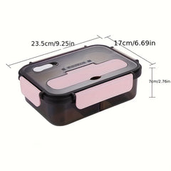 1.5L Portable Lunch Box Bento Box for Outdoor Adventures & Workplace