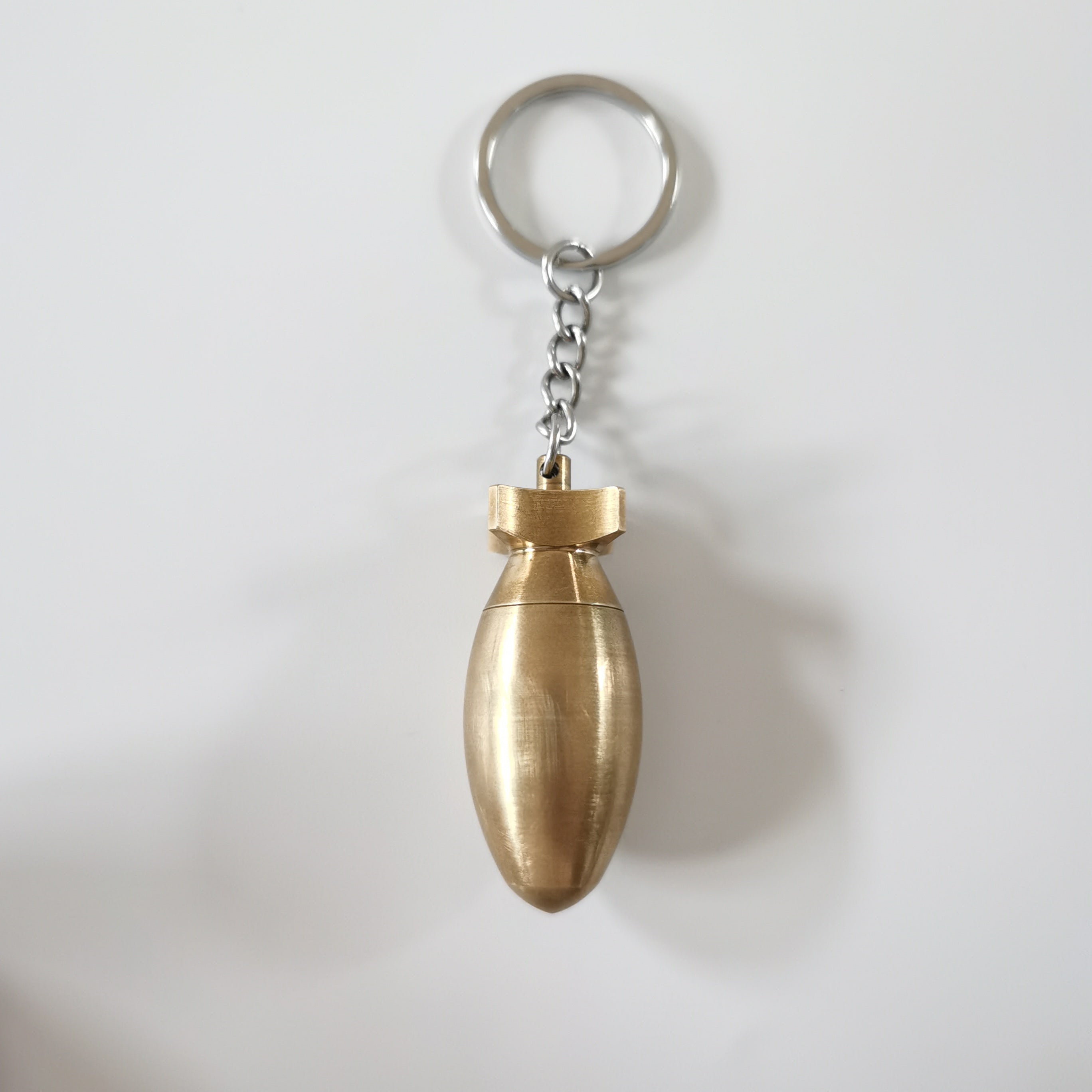 Creative Bomb Shaped Medicine Bottle Keychain Waterproof Sealed Jar Pendant