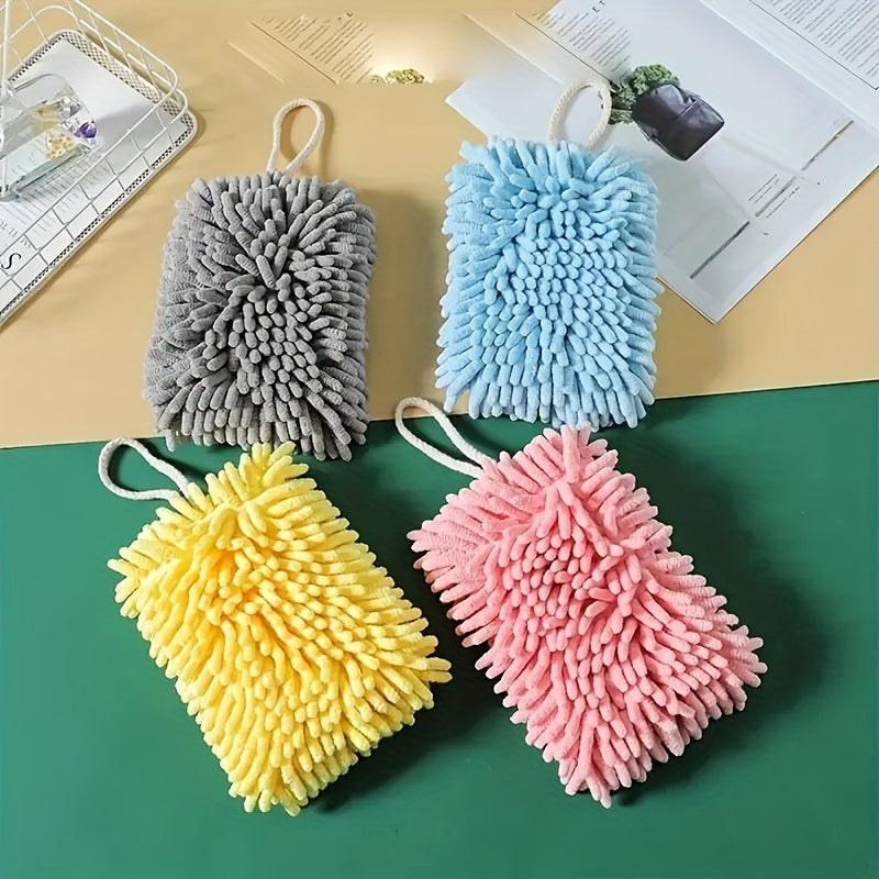 Chenille Hanging Towel for Quick Drying Hands Thick Absorbent Wash Cloth