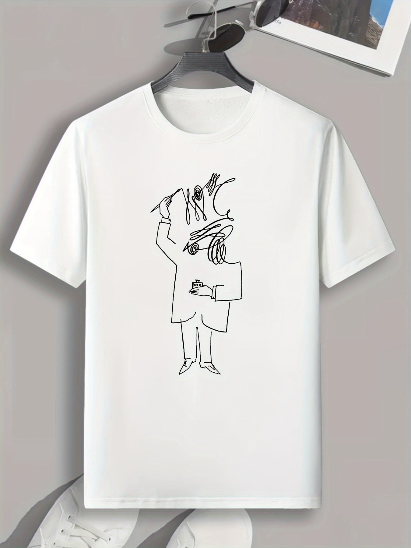Abstract Sketch Men's Comfy T-shirt for Outdoor Summer