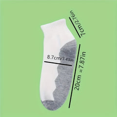 Teenager's Block Ankle Socks Breathable Cotton Blend Casual Style