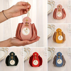 Velvet Gift Bags Drawstring Pouch with Pearl Charm