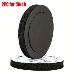 2pcs Speaker Gasket Sound Insulation Ring Bass Door Trim Self Adhesive DIY
