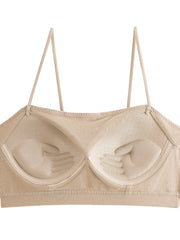 Women's Solid Wireless Bra Comfy & Breathable Full Coverage Intimates Bra