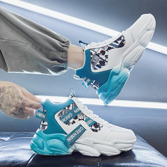 Men's High Top Dad Shoes Lace-up Sneakers Athletic Running Basketball Gym