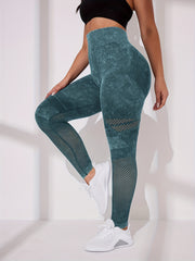 4pcs Hollow Fitness Butt Lifting Leggings High Waist Yoga Tight Pants