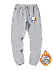 Alien Print Men's Warm Jogger Sweatpants