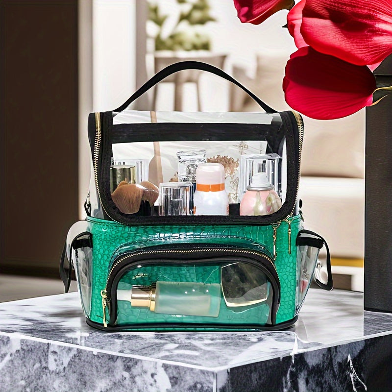 Clear Waterproof Makeup Artist Travel Case Cosmetic Bag