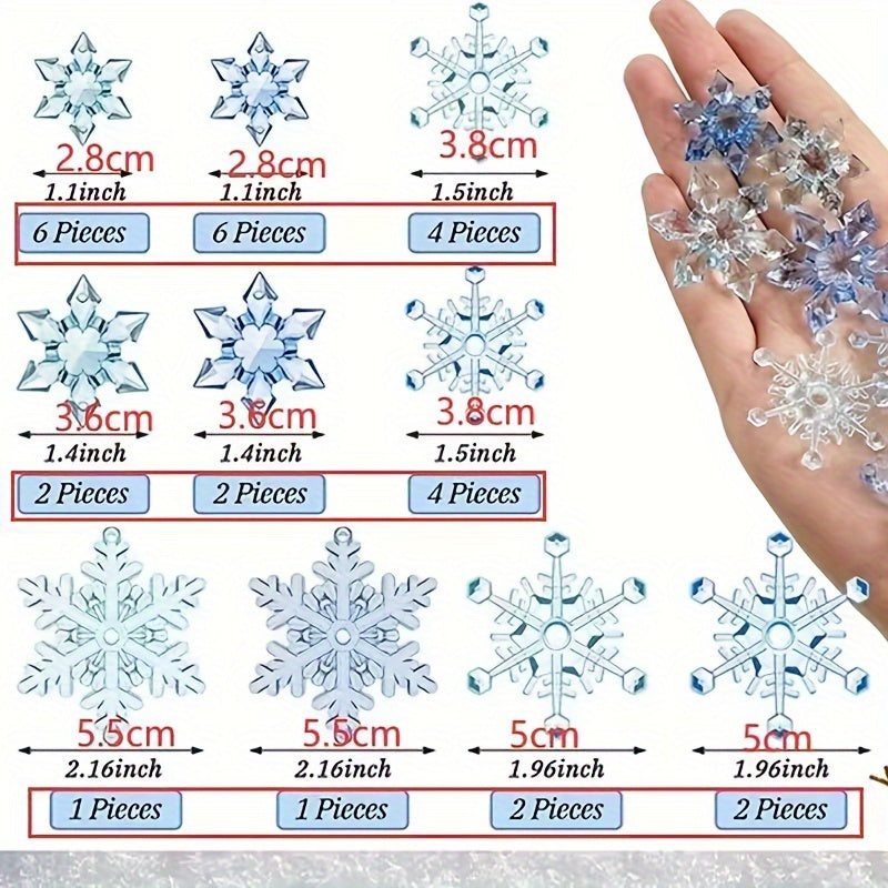 Christmas Vase Snowflake Decoration Kit Pearl Water Floating Candle