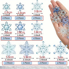 Christmas Vase Snowflake Decoration Kit Pearl Water Floating Candle