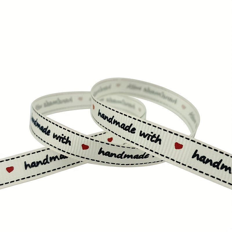 4 57 Meter Letter Printed Grosgrain Satin Ribbon For Crafts DIY Gift Packaging
