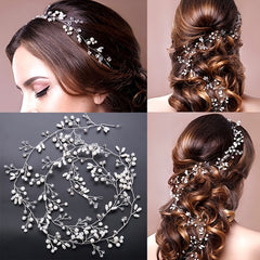 Western Wedding Hair Crown Faux Pearl Ornaments