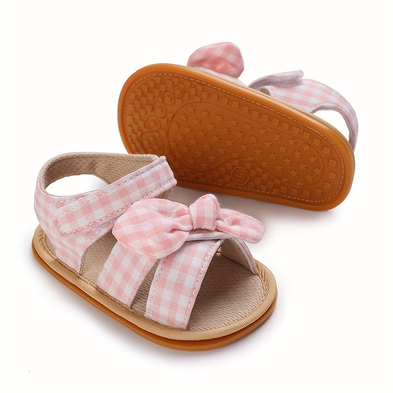 Bowknot Open Toe Sandals for Baby Girls Lightweight Sandals for Indoor Outdoor