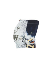 Letter Print Slim Workout Shorts Women's Clothing