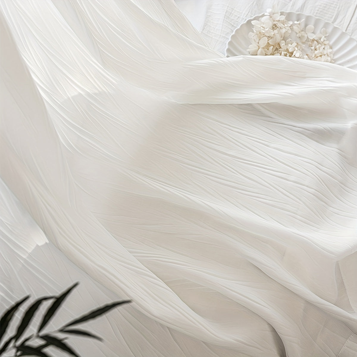 Sheer Curtain with Rod Pocket for Home Decor