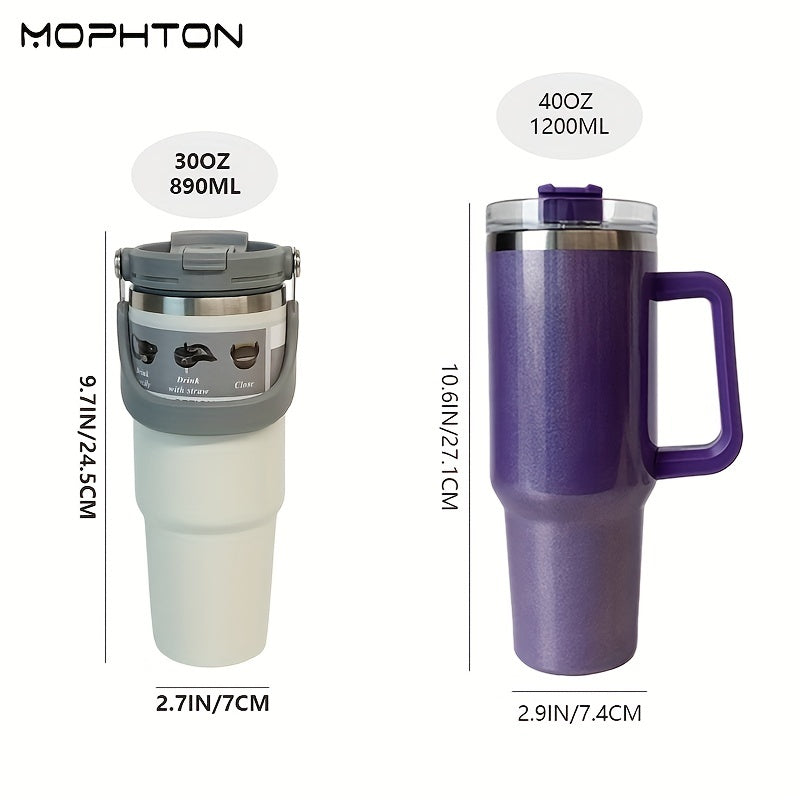 30oz Stainless Steel Insulated Cup With Straw