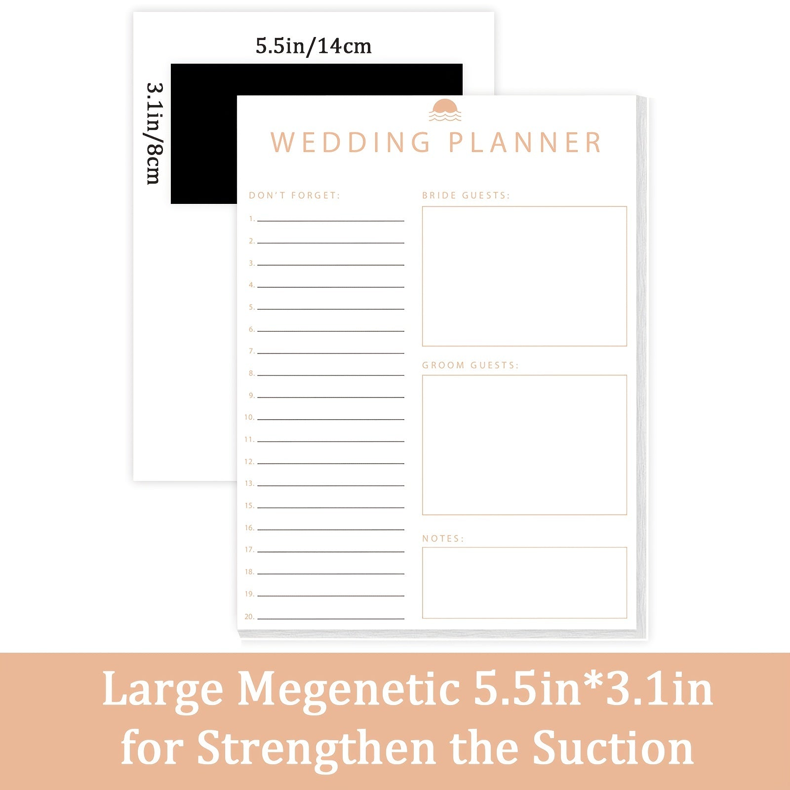 Wedding Planner Guide: Bride & Groom Guests, Notes