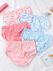 Girls Cartoon Sheep Flowers Heart Shortie Brief Set
