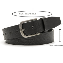 Men's Outdoor Casual PU Leather Belt with Alloy Buckle
