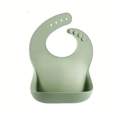 Silicone Baby Bibs 10-72 Months Waterproof Soft Neutral Beige Green